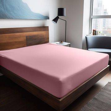 Soley Mix & Match Plain Pembe %100 Pamuk Ranforce 120x200 cm Tek Kişilik Lastikli Çarşaf