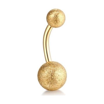 Solfera P455C 8 mm Yuvarlak Top Uçlu Altın Renk Çelik Göbek Piercing