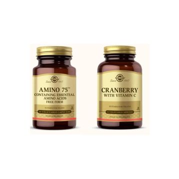 Solgar Amino 75 30 Kapsül + Solgar Cranberry with Vitamin C 60 Kapsül