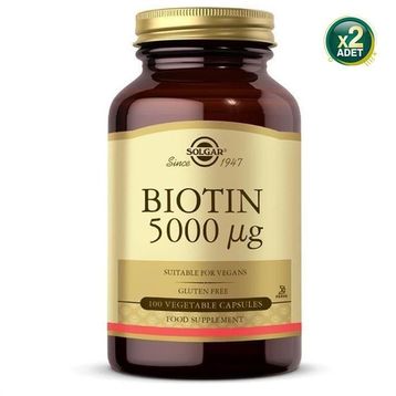 Solgar Biotin 5000 mcg İçeren 100 Kapsül