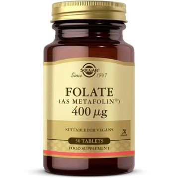 Solgar Folate As Metafolin 400 mcg 30 Tablet