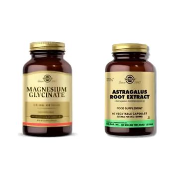 Solgar Magnesium Glycinate 60 Kapsül + Astragalus Root Extract 60 Kapsül