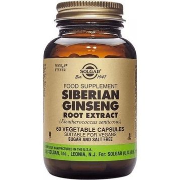 Solgar Siberian Ginseng Root Extract İçeren 60 Kapsül