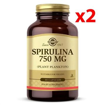 Solgar Spirulina 750 mg 80 Kapsül