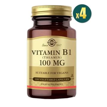 Solgar Vitamin B1 Thiamin 100 mg 4x100 Kapsül