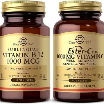 Solgar Vitamin B12 1000 mcg 100 Kapsül + Ester-C Plus 1000 mg 60 Tablet