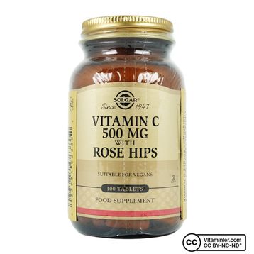 Solgar Vitamin C With Rose Hips 500 mg 100 Tablet