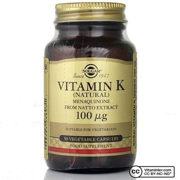 Solgar Vitamin K 100 mcg 50 Kapsül