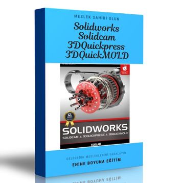 Solidworks - Solidcam - 3DQuickpress - 3DQuicmold Eğitim Seti - Enine Boyuna Eğitim