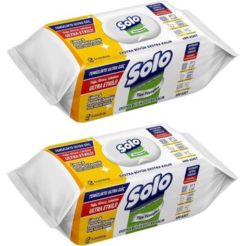 Solo 100 Yaprak Limon ve Portakal Tazeliği Yüzey Temizlik Havlusu