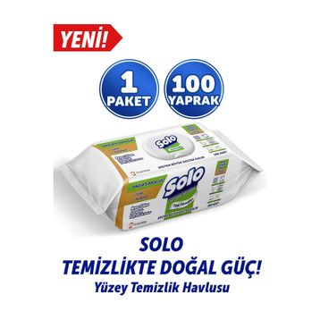 Solo 100'lü Beyaz Sabun Ferahlığı Yüzey Temizlik Havlusu