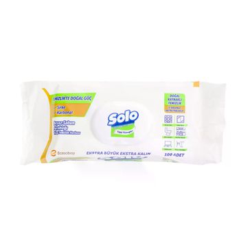 Solo 100'lü Beyaz Sabun Ferahlığı Yüzey Temizlik Havlusu