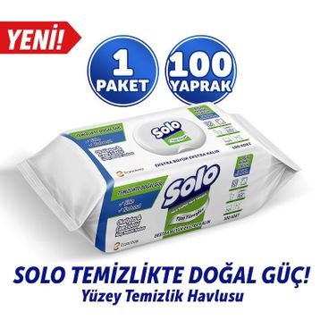 Solo 100'lü Okaliptus Çam Esintisi Yüzey Temizlik Havlusu