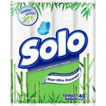 Solo 2 Katlı 40'lı Bambu Katkılı Tuvalet Kağıdı