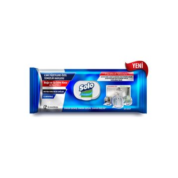 Solo Aquablock 30 Yaprak Cam Yüzeylere Özel Temizlik Havlusu