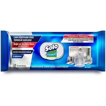 Solo Aquablock 30 Yaprak Cam Yüzeylere Özel Temizlik Havlusu