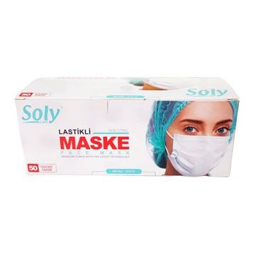 Soly 3 Katlı 50 adet Medikal Maske