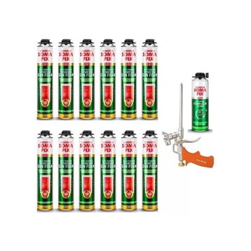 Somafix 12 Adet Tabancalı 750 ml Poliüretan Köpük