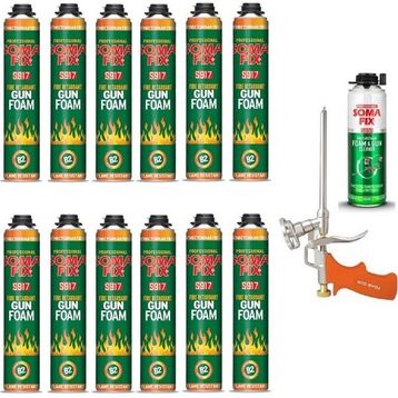 Somafix 12 Adet Tabancalı 750 ml Poliüretan Köpük