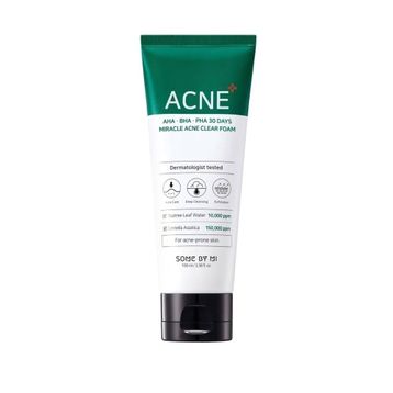 Some By Mi AHA-BHA-PHA 30 Days Miracle Acne Clear Foam 100 ml Akne ve Yağlanma Karşıtı Temizleme Köpüğü