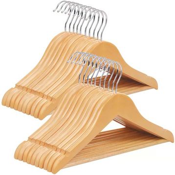 Songmics CRW006-20 Ahşap 20'li Paket 35 cm Çentikli Askı