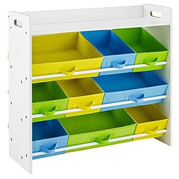 Songmics GKR31WT Beyaz Çerçeve 78x26.5x82.5 cm Çocuk Odası Oyuncak Kitaplık
