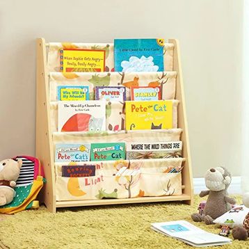 Songmics GKR71YL Çocuk 4 Katmanlı Akçaağaç Kitaplık
