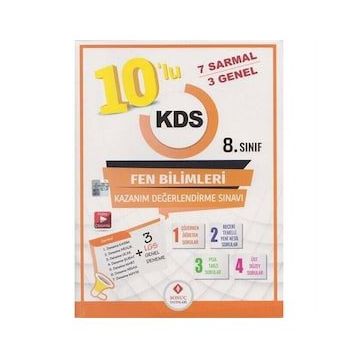 Sonuç Yayınları 8. Sınıf Fen Bilimleri 10'lu Kazanım Değerlendirme Sınavı