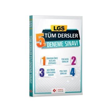 Sonuç Yayınları - LGS Tüm Dersler 5'li Deneme Sınavı