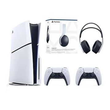 Sony PlayStation 5 Slim CD Edition Oyun Konsolu + 2 DualSense + Şarj İstasyonu + 3D Kulaklık