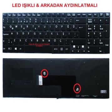 Sony Vaio SVF15416STW Siyah Klavye