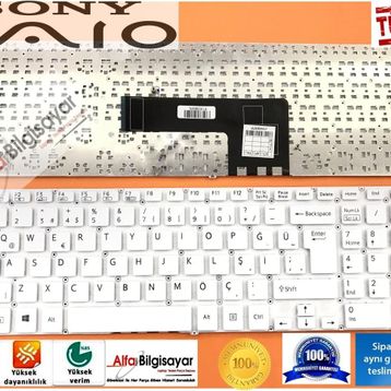 Sony Vaio SVF15N1E2E Beyaz Klavye