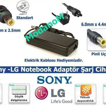 Sony Vaio VGN-FW11E VGN-FW11ER VGN-FW11J Uyumlu Notebook Adaptör