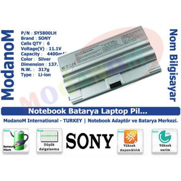 Sony VGP-BPL8 Notebook Bataryası