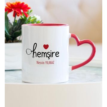 Soppigo Hemşire Kalpli Kırmızı Kupa