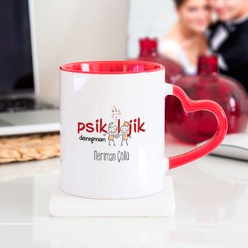 Soppigo Psikolojik Danışman Kalpli Kırmızı Kupa