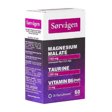 Sorvagen Magnezyum Malat Taurin Vitamin B6 PSP 60 Tablet