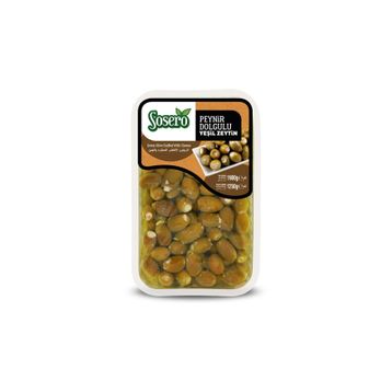 Sosero 1250 gr Tabak Peynir Dolgulu Yeşil Zeytin