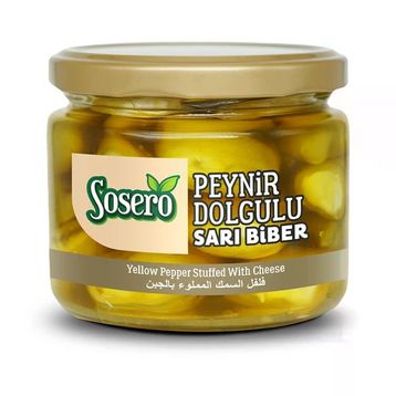Sosero 290 gr Cam Kavanoz Peynir Dolgulu Balık Biber