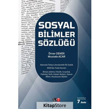 SOSYAL BILIMLER SÖZLÜĞÜ - ÖMER DEMIR; MUSTAFA ACAR