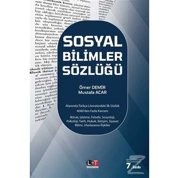 SOSYAL BILIMLER SÖZLÜĞÜ - ÖMER DEMIR; MUSTAFA ACAR