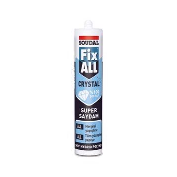 Soudal Fix 290 ml ALL Crystal Tam Şeffaf Süper Saydam Yapıştırıcı