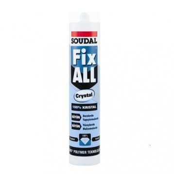 Soudal Fix 290 ml ALL Crystal Tam Şeffaf Süper Saydam Yapıştırıcı