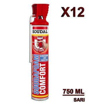 Soudal Soudafoam Comfort Sarı 750 ml 12'li Poliüretan Köpük