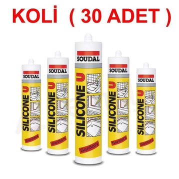Soudal U 280 gr Şeffaf 30'lu Koli Silikon