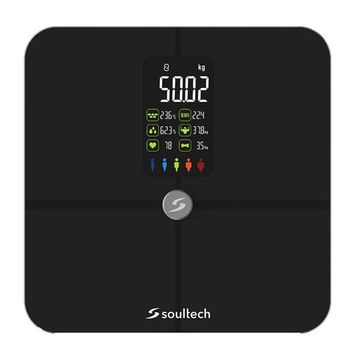 Soultech AT001S Bluetooth Özellikli Akıllı Siyah Vücut Analiz Baskülü