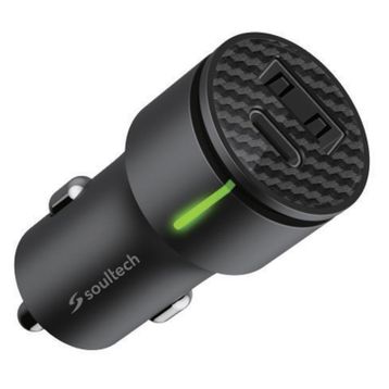 Soultech SS501S Usb-C 20W Usb-A 3.0A Siyah Hızlı Arac Şarjı
