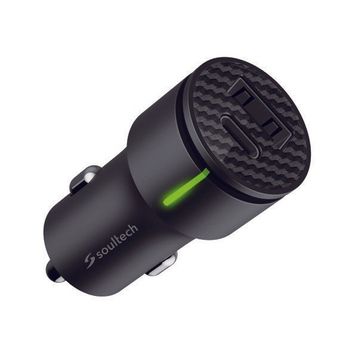 Soultech SS501S Usb-C 20W Usb-A 3.0A Siyah Hızlı Arac Şarjı