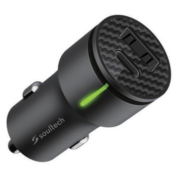 Soultech SS501S Usb-C 20W Usb-A 3.0A Siyah Hızlı Arac Şarjı