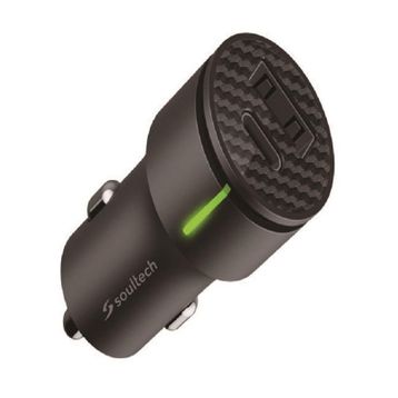 Soultech SS501S Usb-C 20W Usb-A 3.0A Siyah Hızlı Arac Şarjı